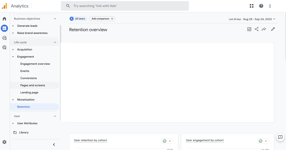 How to find the Retention Reports within GA4